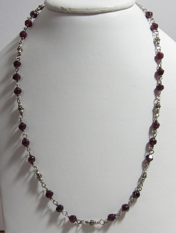 Silpada Sterling Silver Red Garnet Necklace RETIR… - image 1