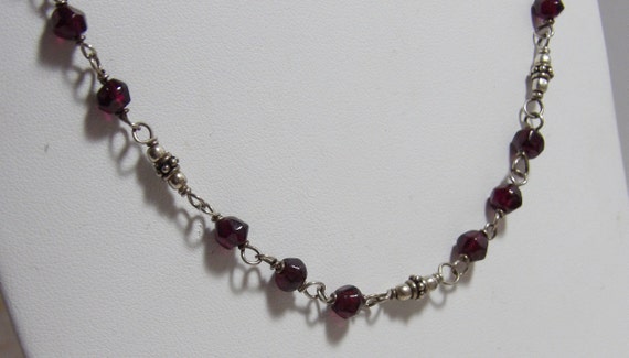 Silpada Sterling Silver Red Garnet Necklace RETIR… - image 2