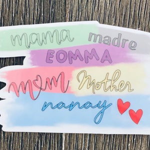 Mommy, mom, eomma, mother, madre, nanay Sticker -  Die Cut Sticker | Mom&#39;s Life | Sticker