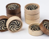 Luxury Backgammon Pieces, Eternity Chips for Checkers, 32 Replacement Checkers Pieces, Wooden Pieces with Bronze Details