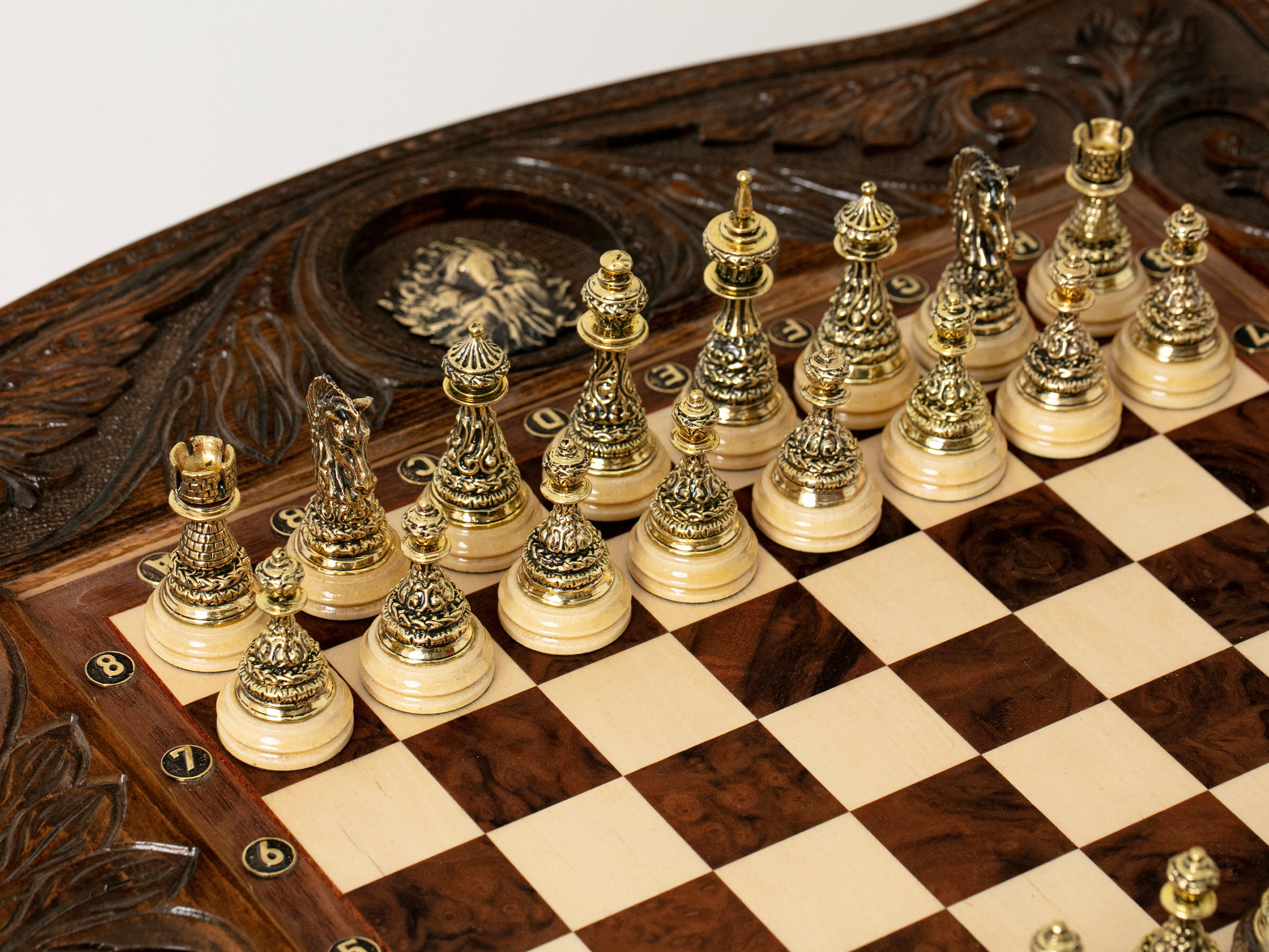 Chess Table Lion Handmade Chess Set Chess With Wooden and Etsy Australia