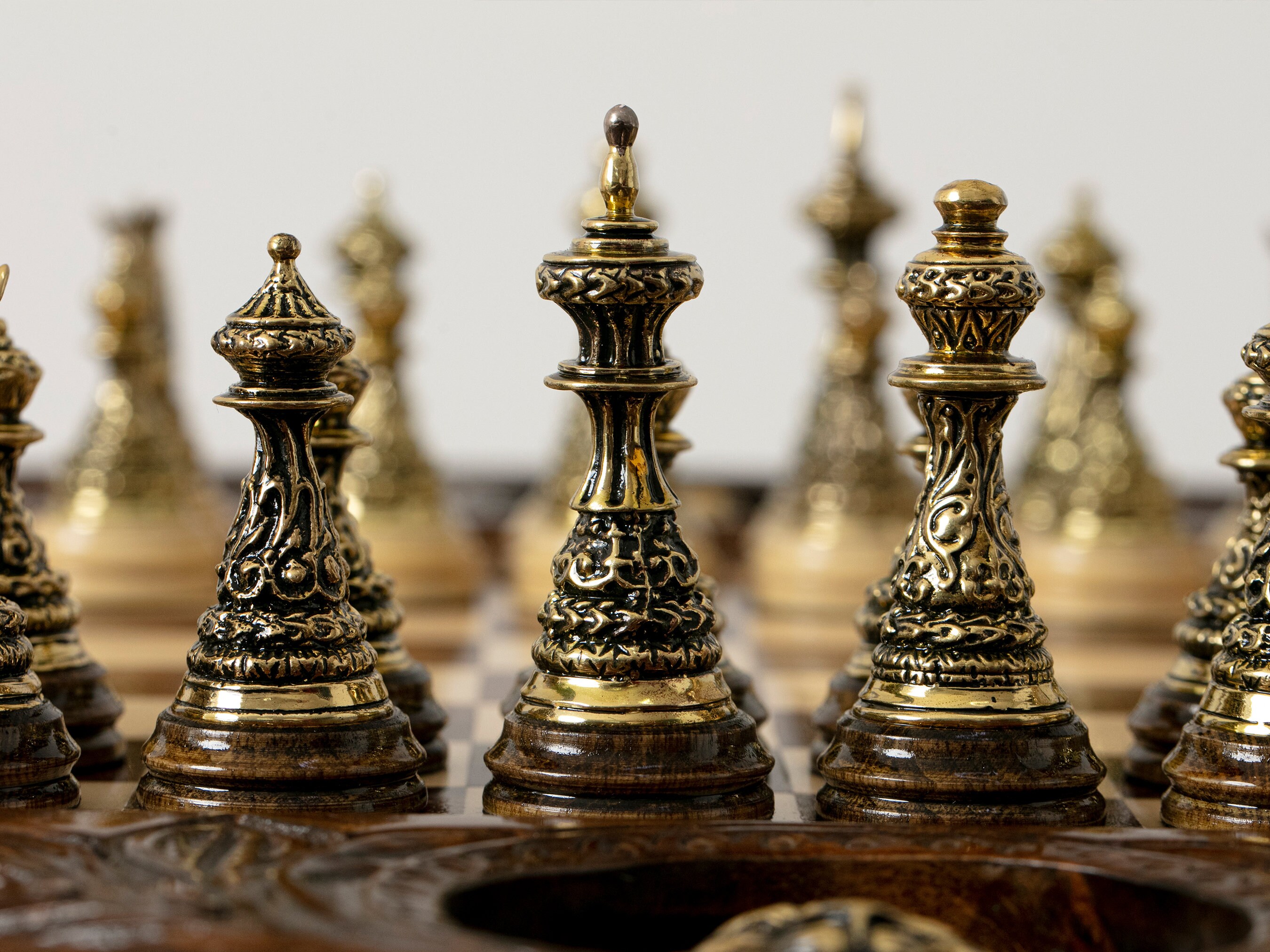 Chess Table Lion Handmade Chess Set Chess With Wooden and Etsy Australia