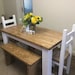Rustic, Farmhouse Dining Table, 2 Chairs and a Bench - Etsy UK