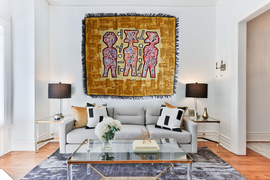 Peinture sur Toile/Toile Africaine Peinture de Jute/ Art Recyclé Jute, Wax Africain/ Upcycling Art