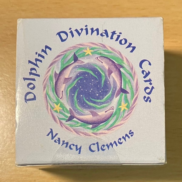 Dolphin Divination Oracle Cards Deck par Nancy Clemens, Gently Used, RARE, Out of Print, Collectors Item, Original Packaging, vintage