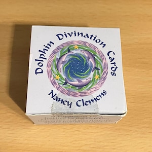 Jeu de cartes Oracle de divination des dauphins par Nancy Clemens, légèrement utilisé, RARE, épuisé, objet de collection, emballage d'origine, vintage