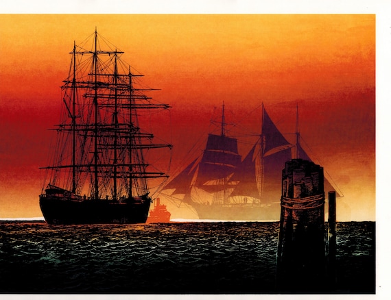 Elton Bennett Reproduction Print- Down to the Sea- 12