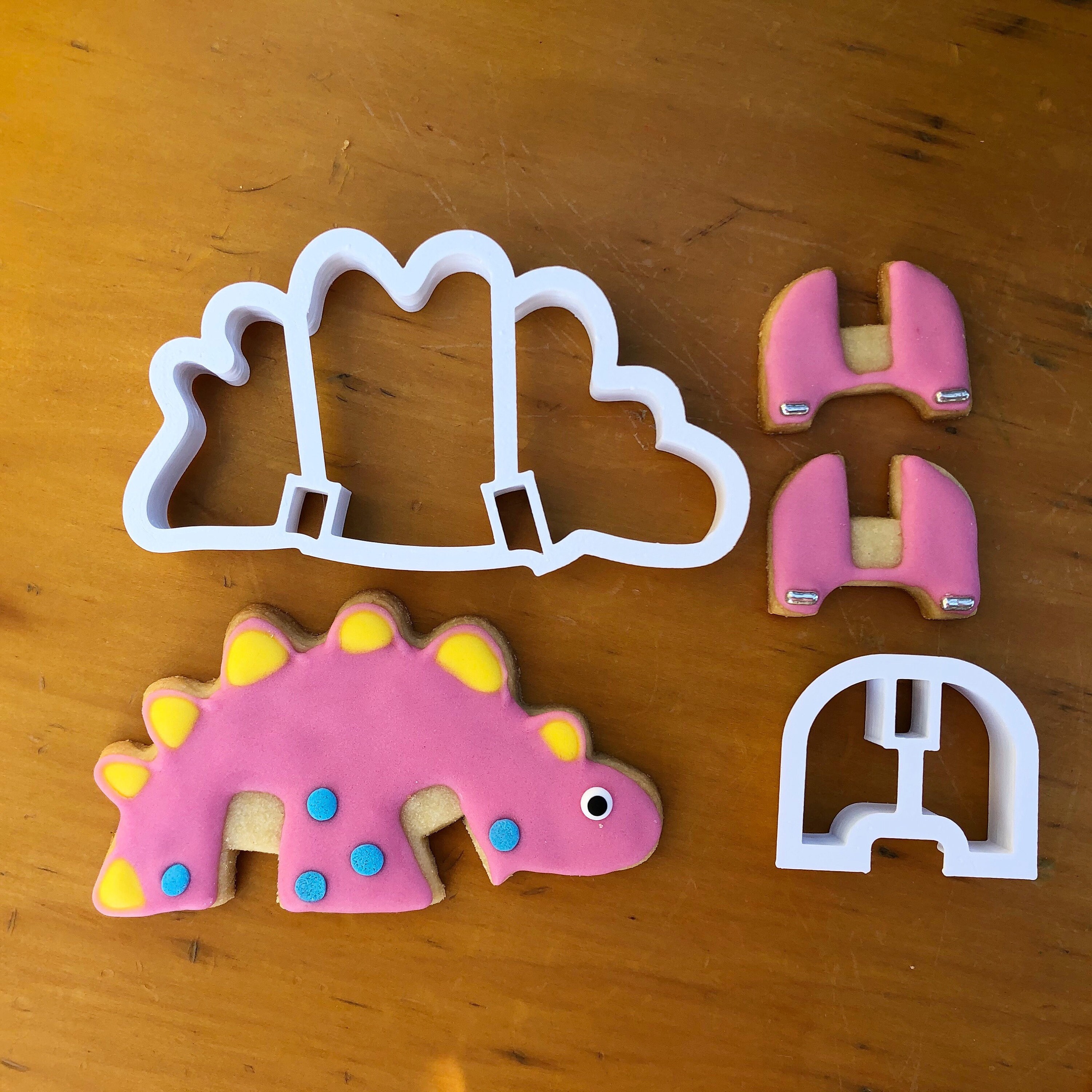 Stegosaurus Cookie Cutter 3D Standing Cookie Dinosaur Cookie Etsy