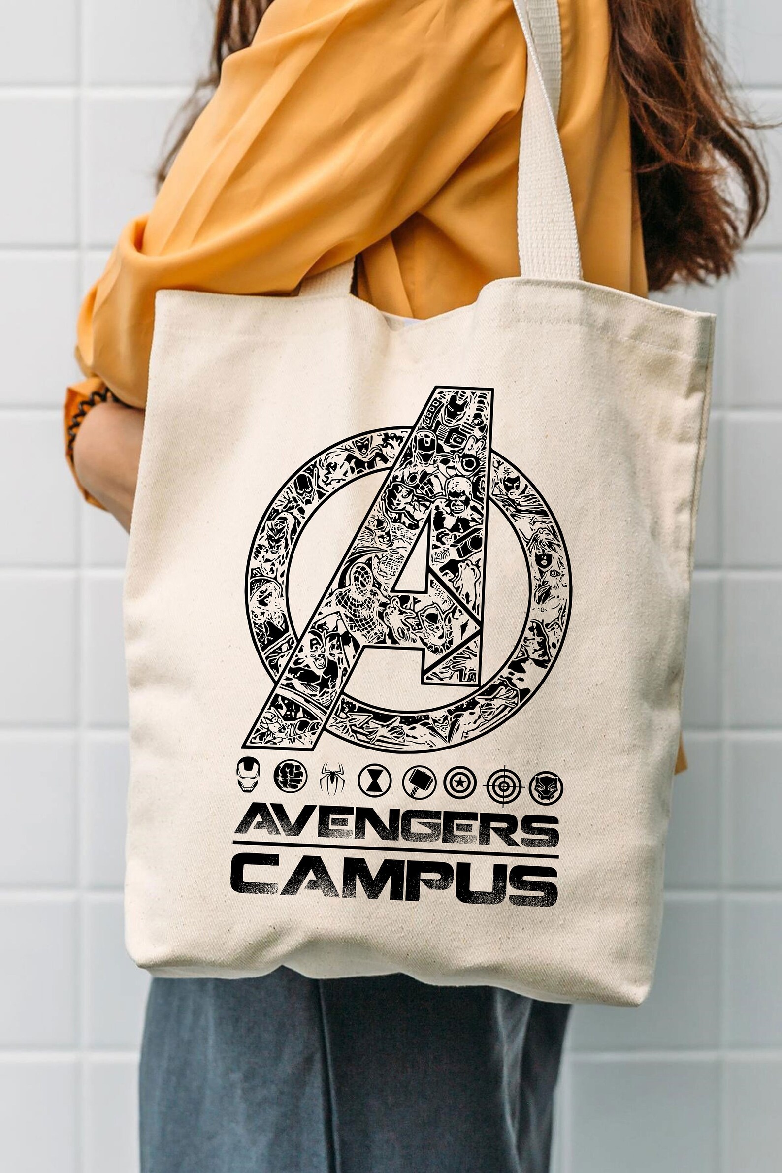 Marvel Inspired Tote Bag Marvel Crossbody Bag Avengers Etsy