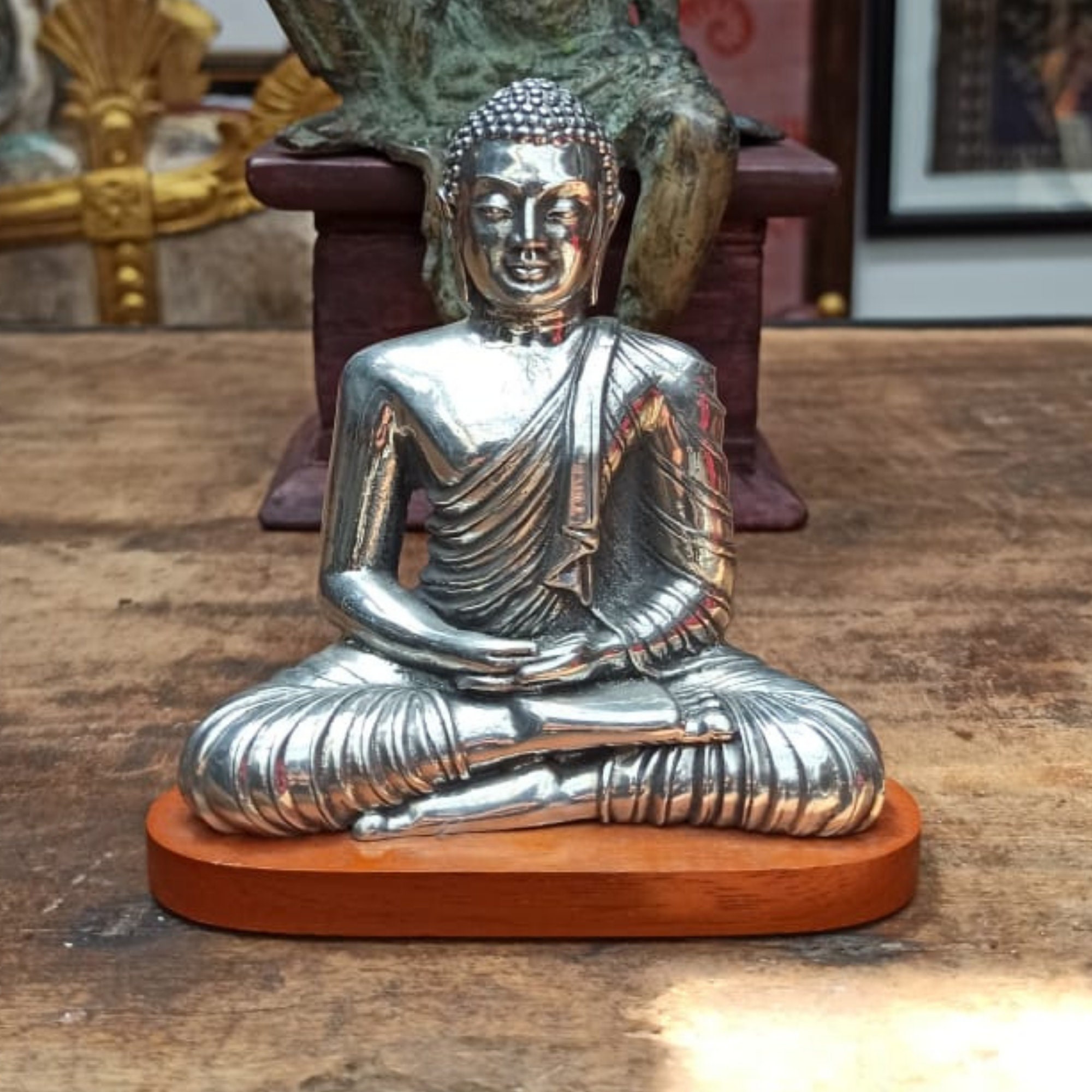 Lord Buddha Gautama Buddha Statue 5 Hnadmade Pewter Etsy