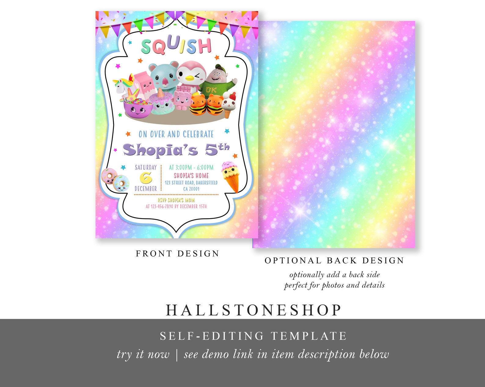  Squishmallow Birthday Invitation Template Free 