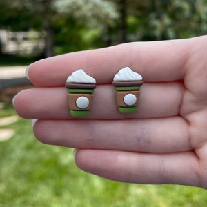 Frappe Stud Earrings | Novelty Earrings | Unique Earrings | Fun Earrings | Breakfast Earrings | Coffee Earrings | Barista Earrings