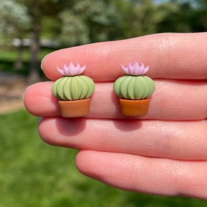 Succulent Stud Earrings | Novelty Earrings | Unique Earrings | Fun Earrings | Plant Mom Earrings | Desert Earrings