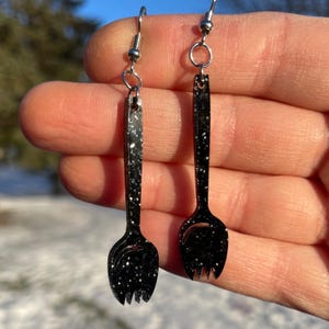 Acrylic Spork Dangle Earrings | Unique Earrings | Fun Earrings | Cute Earrings | Flatware Earrings | Cutlery Earrings