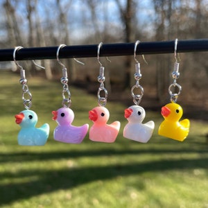 Duckie Dangle Earrings | Novelty Earrings | Unique Earrings | Fun Earrings