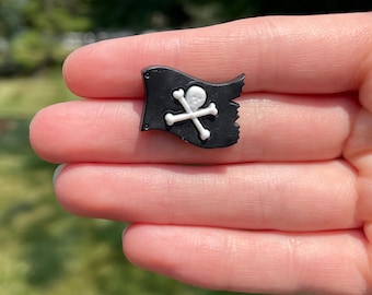 Pirate Flag Pin | Novelty Pins | Unique Pins | Fun Pins | Cute Pins | Jolly Roger Pin