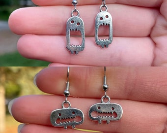 Funny Little Monster Dangle Earrings | Halloween Earrings | Unique Earrings | Fun Earrings