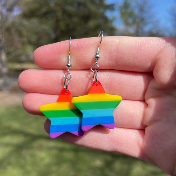 Rainbow star deals earrings