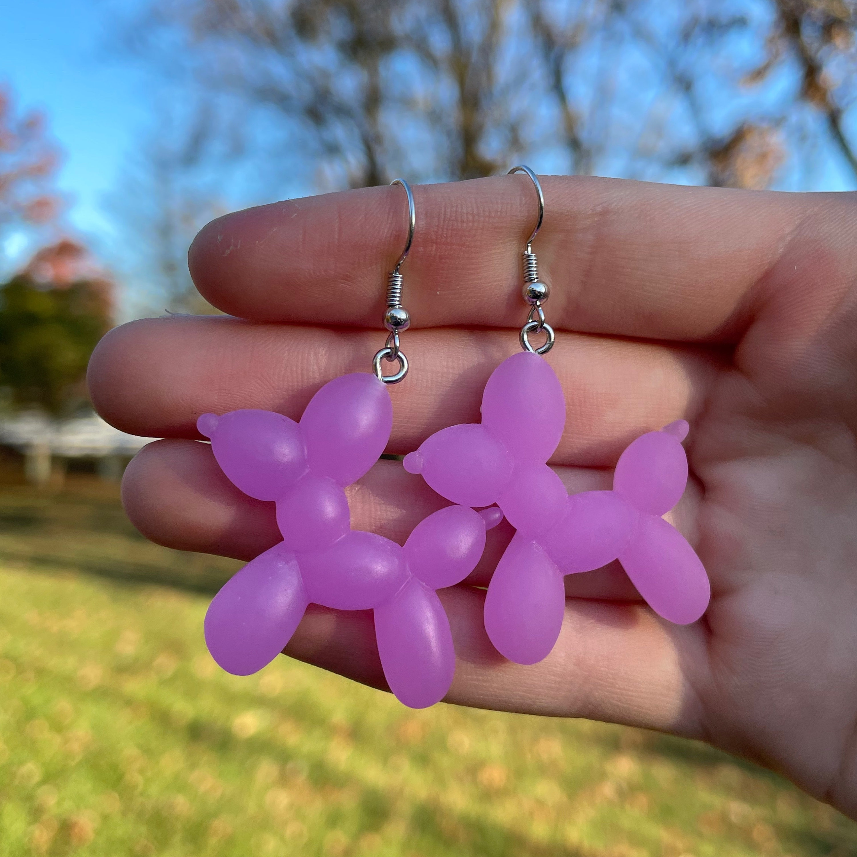 Colorful Balloon Dog Dangle Earrings Novelty Earrings - Etsy