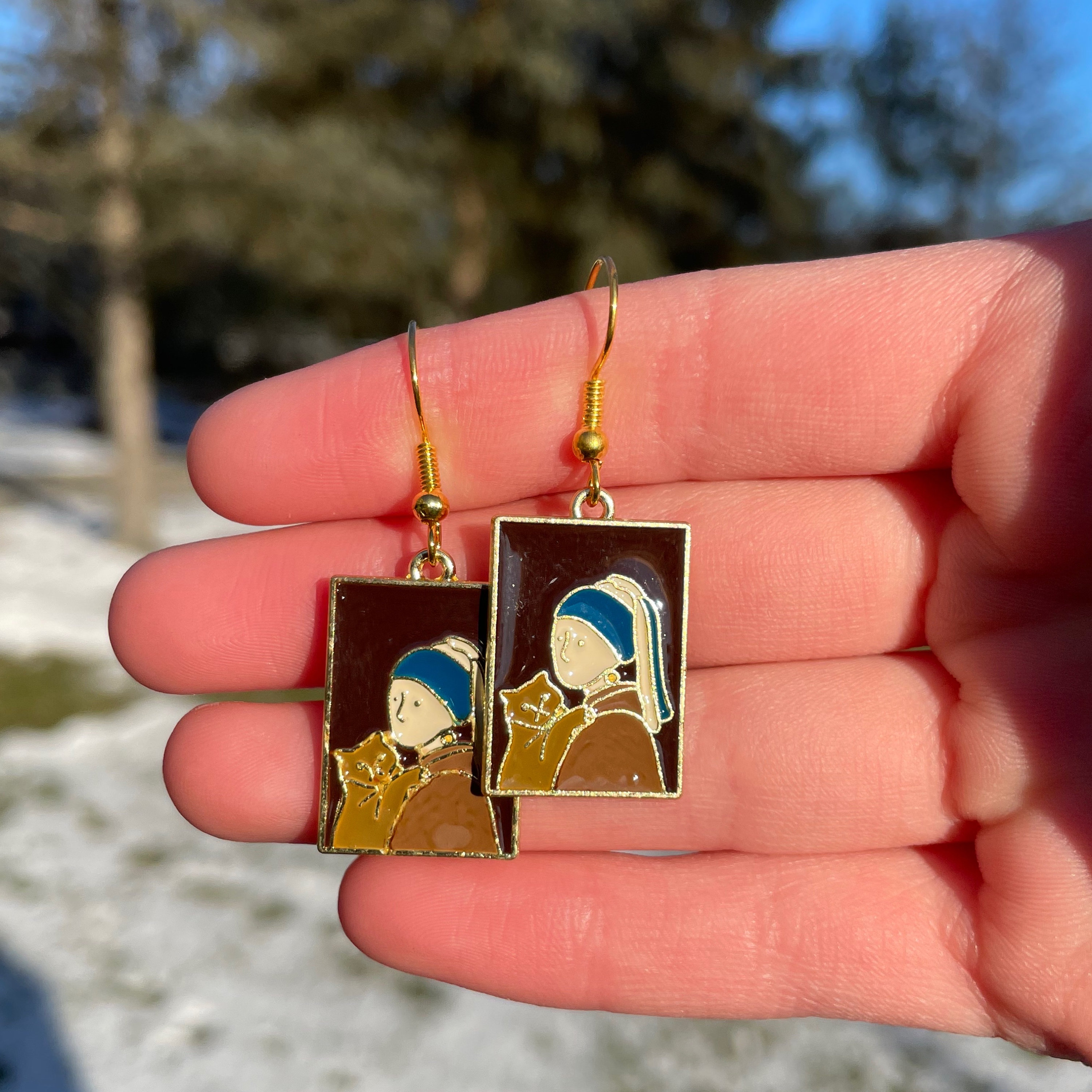 ❤️Buy 2 FREE SHIPPING❤️Enamel Famous Paintings Earrings | Novelty Earrings | Unique Earrings | Fun Earrings | Quirky Earrings | Art Earrings