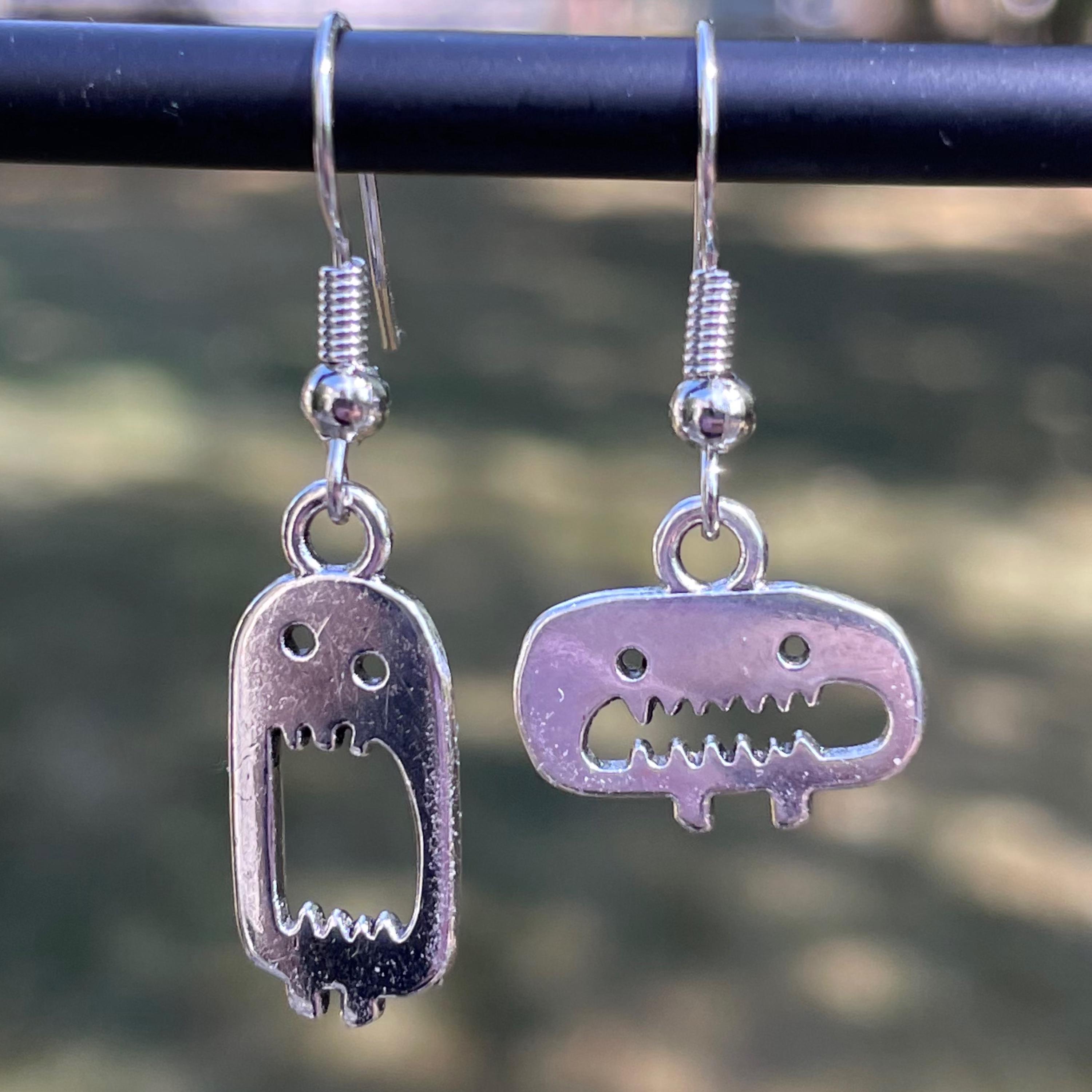 Funny Little Monster Dangle Earrings | Halloween Earrings | Unique Earrings | Fun Earrings