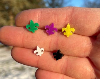 Dainty Fleur De Lis Stud Earrings | Novelty Earrings | Unique Earrings | Pretty Earrings | French Earrings