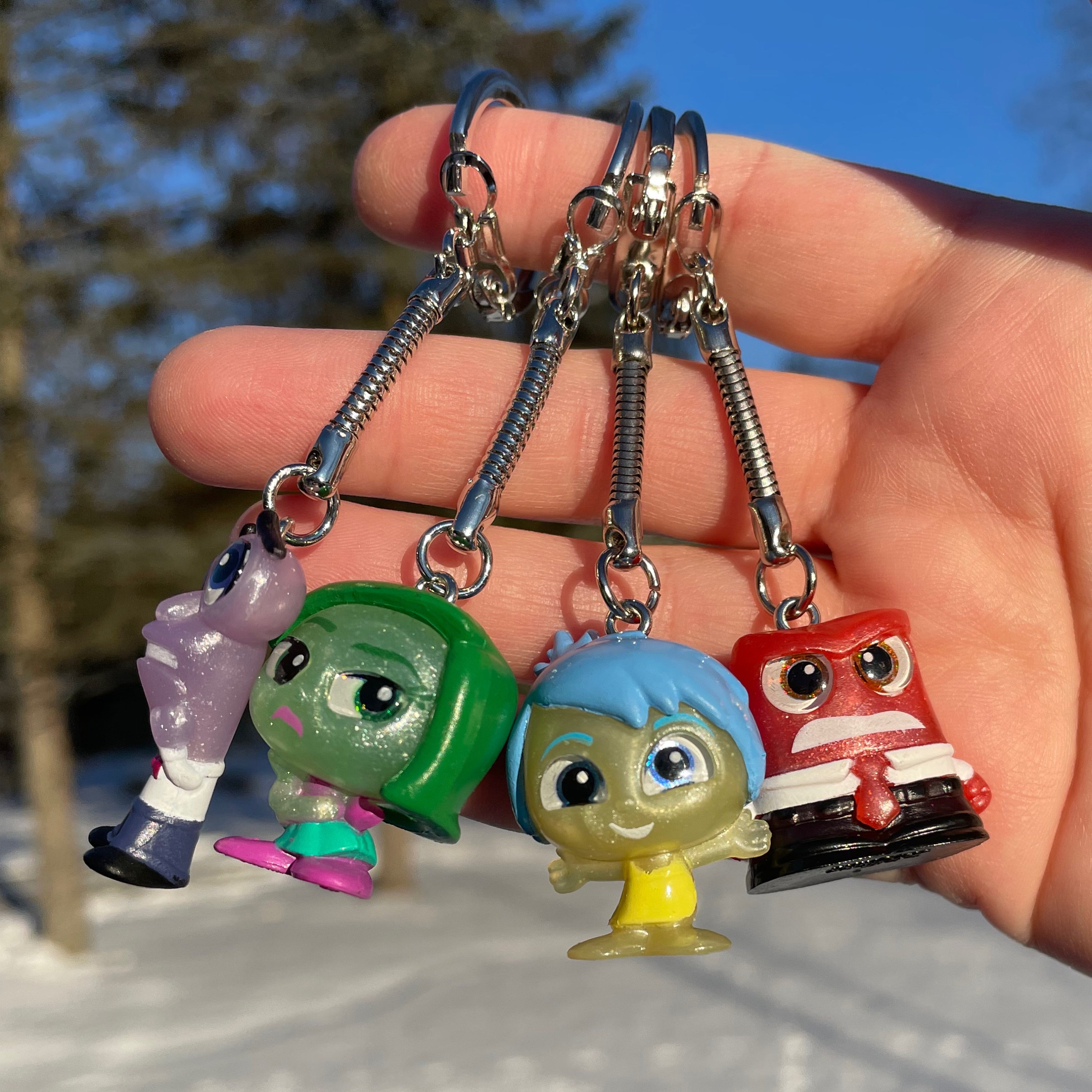 Inside Out Themed Doorable Keychain Novelty Keychain Etsy