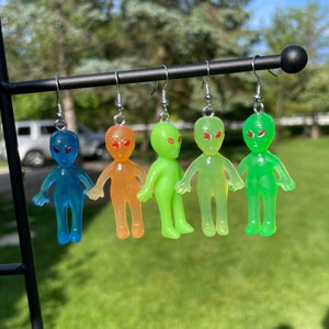Mini Alien Earrings | Novelty Earrings | Unique Earrings | Fun Earrings