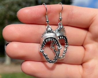 Shark Mouth Dangle Earrings | Novelty Earrings | Unique Earrings | Fun Earrings | Funky Earrings | Animal Earrings