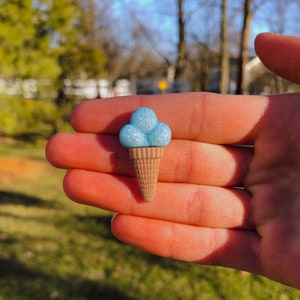 Ice Cream Cone Pin | Novelty Pins | Unique Pins | Fun Pins | Glittery Pins