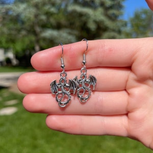 Dragon Dangle Earrings | Halloween Earrings | Unique Earrings | Fun Earrings | Statement Earrings