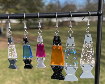 Lava Lamp Earrings | Novelty Earrings | Unique Earrings | Fun Earrings