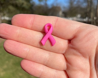 Pink Ribbon Pin | Breast Cancer Awareness Pin | Unique Pin | Nurse Pin | Cancer Ribbon Pin