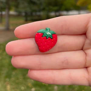 Strawberry Pin | Novelty Pins | Unique Pins | Fun Pins | Food Pins | Fruit Pins