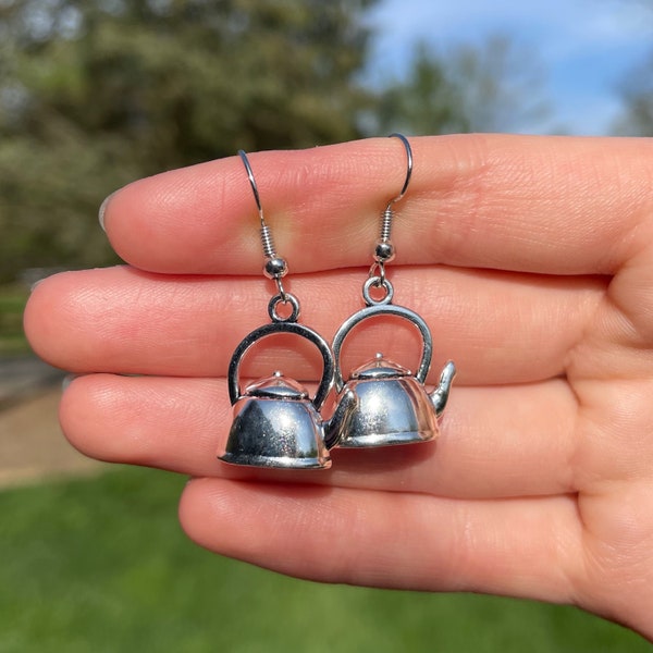 Teapot Dangle Earrings | Novelty Earrings | Unique Earrings | Fun Earrings | Tea Earrings