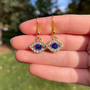 Evil Eye Dangle Earrings | Novelty Earrings | Unique Earrings | Fun Earrings | Lucky Earrings