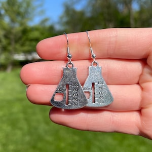 Erlenmeyer Flask Earrings | Novelty Earrings | Unique Earrings | Fun Earrings | Pretty Earrings | Science Earrings | Teacher Earrings