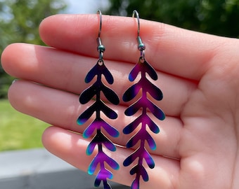 Holographic Branch Dangle Earrings | Novelty Earrings | Unique Earrings | Fun Earrings | Pretty Earrings