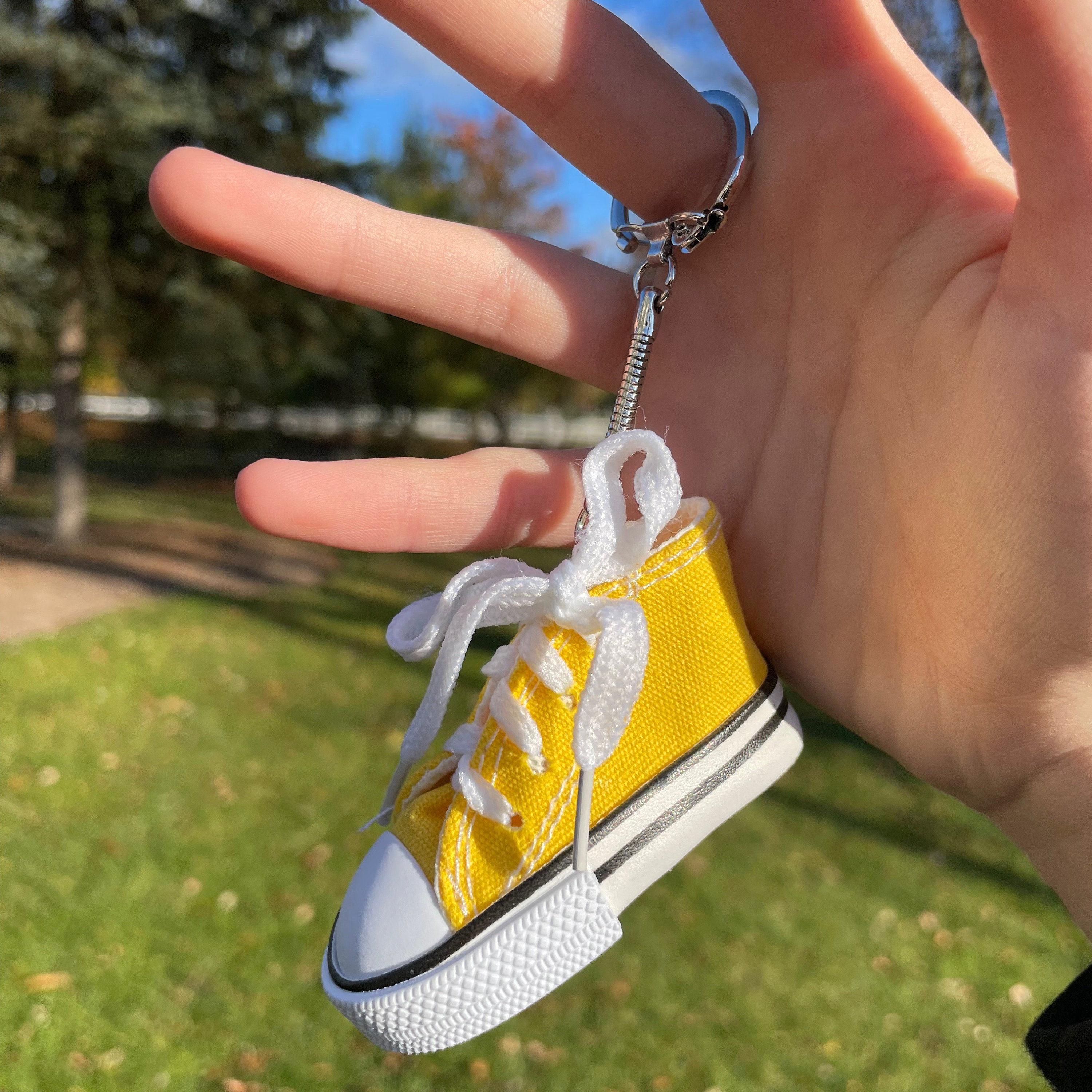 Converse Style Hightop Shoe Keychain Novelty Keychain Etsy