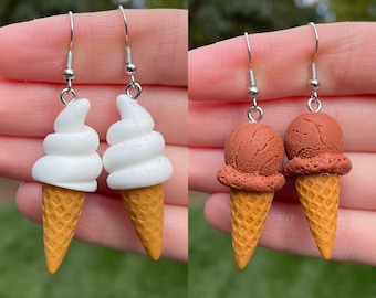 Ice Cream Cone Dangle Earrings | Novelty Earrings | Unique Earrings | Fun Earrings