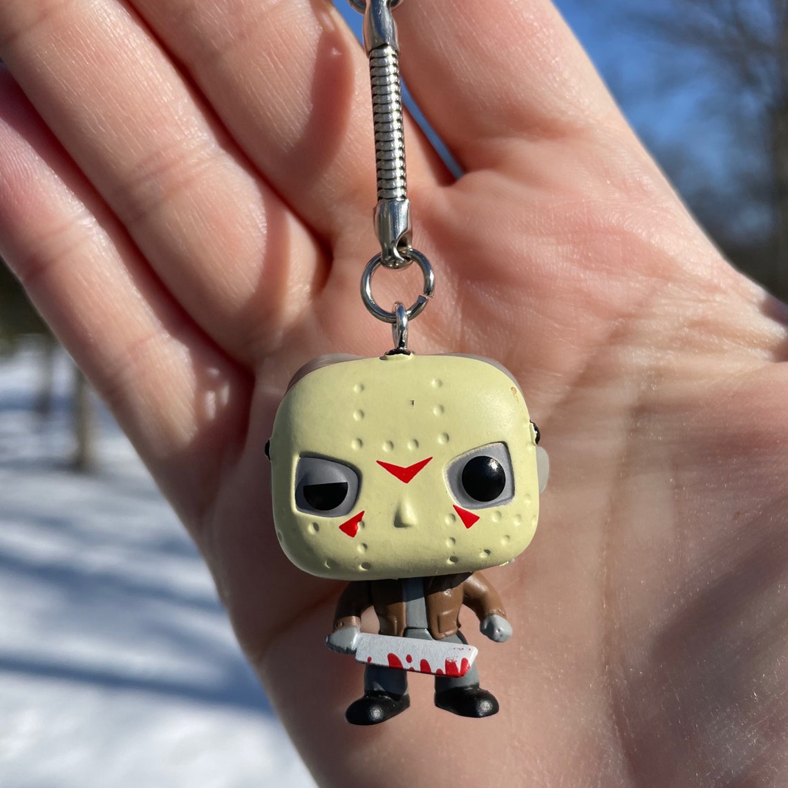 Mini Funko Pop Horror Themed Keychains Novelty Keychain Etsy