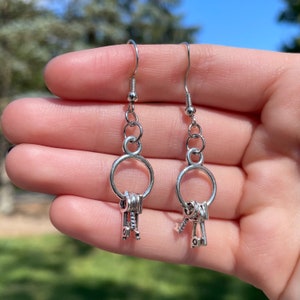 Mini Keyring Earrings | Novelty Earrings | Unique Earrings | Fun Earrings | Pretty Earrings | Fidget Earrings