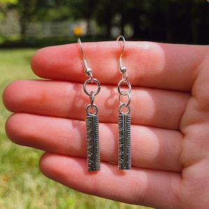 Ruler Dangle Earrings | Novelty Earrings | Unique Earrings | Fun Earrings | Pretty Earrings | Teacher Earrings