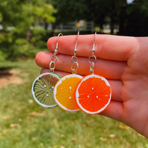 Etsy lemon earrings deals