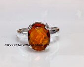 Citrine Ring , 925 Sterling Silver Ring, Statement Ring, Natural Ring, Handmade Ring, Boho Ring, Birthstone Ring, Yellow Stone Ring