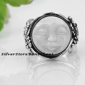 Moonstone Ring, 925 Sterling Silver Ring, Handmade Ring, Statement Ring, Boho Ring, Wedding Ring, Silver Jewelry, Gift For Anniversary