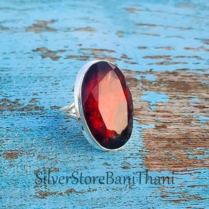 Canadian Gemstone Ammolite Ring, 925 Sterling Silver Handmade Ring Jewelry, All Size Ring, Natural Oval Gemstone Ring, Rings For Women