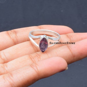 Amethyst Ring, 925 Sterling Silver Ring, Gemstone Ring, Bohemian Ring, Statement Ring, Purple Stone Ring,  Love Ring,  Gift For Her