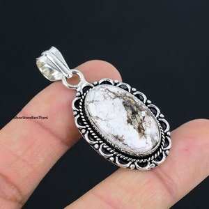 Handmade Wild Horse Jasper Pendant: Oval Sterling Silver Gemstone Jewelry
