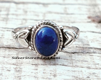 Handmade Lapis Lazuli 925 Sterling Silver Ring